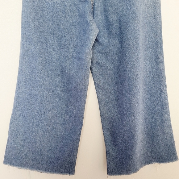 Zara Jeans High Rise Wide Leg Size 6 - Picture 9 of 13